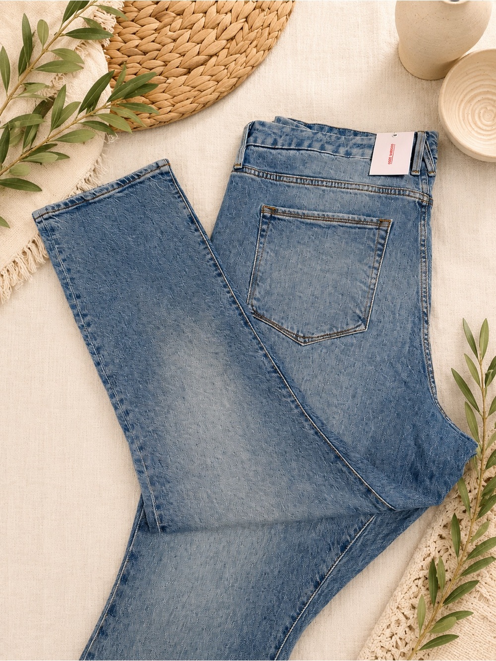NWT Good American Good Classic Blue508 High Rise Straight Jean